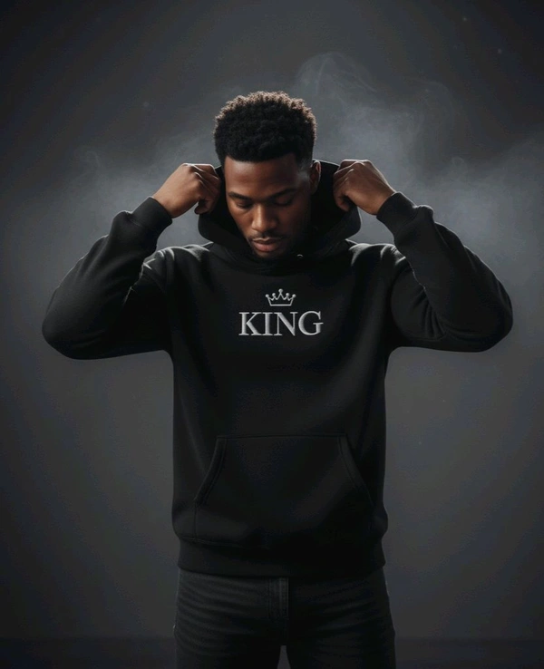 KING Crown Embroidered Black Hoodie – Imperial Edition