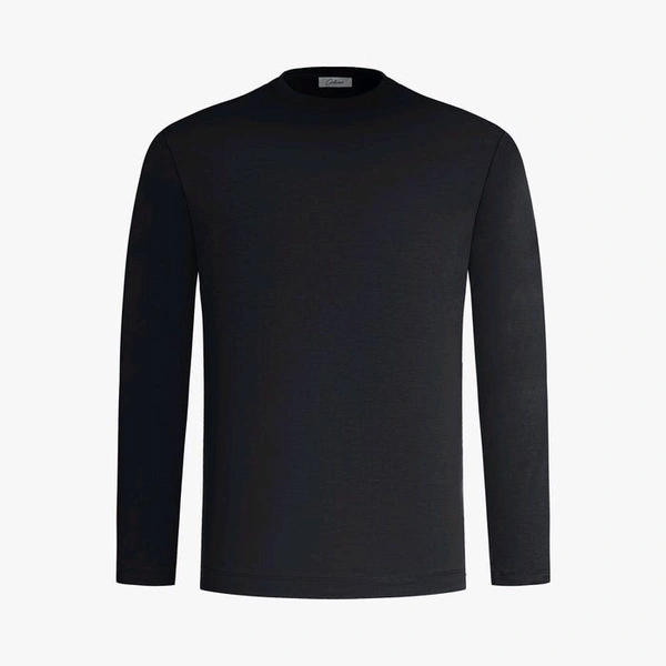 Imperial Thread Essential Long-Sleeve Crew Neck Tee - Black