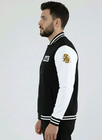 Aura Thread The "KAGE" Sovereign Phoenix & Dragon Varsity Jacket - S