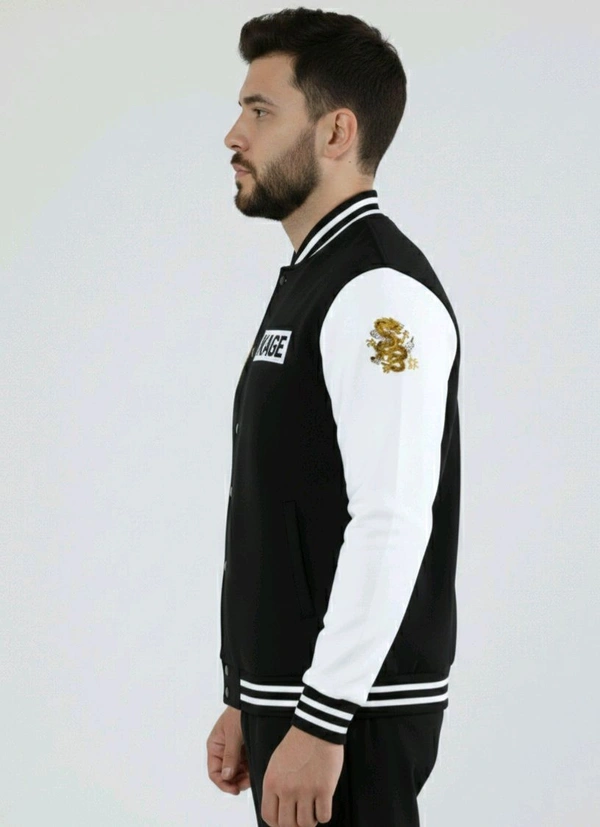 Aura Thread The "KAGE" Sovereign Phoenix & Dragon Varsity Jacket - S