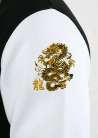 Aura Thread The "KAGE" Sovereign Phoenix & Dragon Varsity Jacket - S