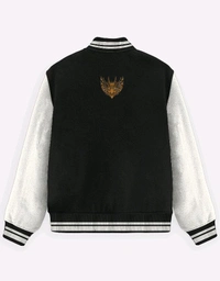 Aura Thread The "KAGE" Sovereign Phoenix & Dragon Varsity Jacket - S