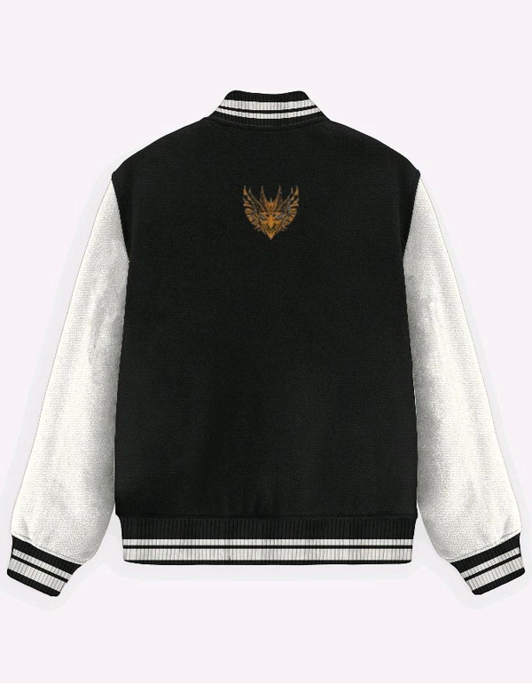 Aura Thread The "KAGE" Sovereign Phoenix & Dragon Varsity Jacket - S
