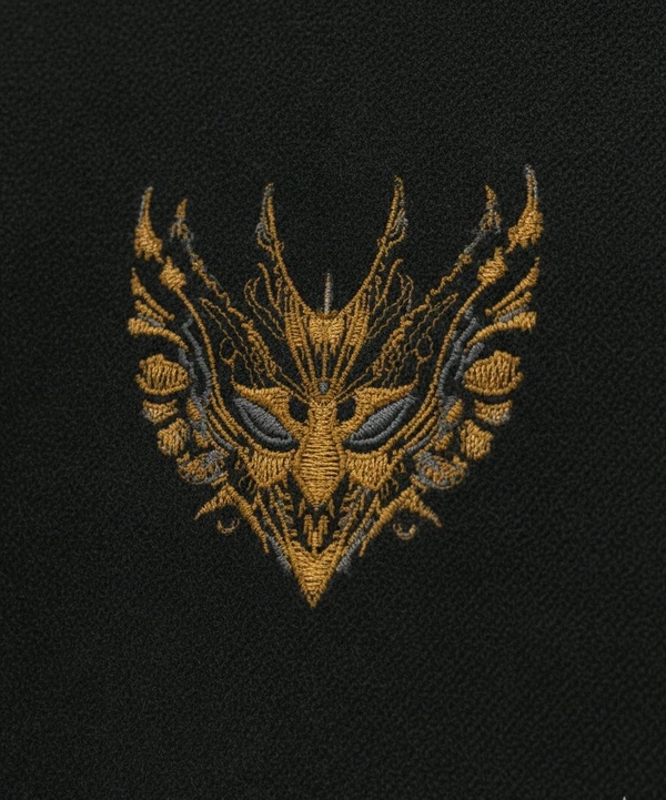 Aura Thread The "KAGE" Sovereign Phoenix & Dragon Varsity Jacket - S