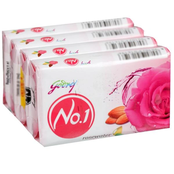 Godrej No 1 Soap 4 Sets - Jasmine Milk Cream, 4 U x 61g) = 244g