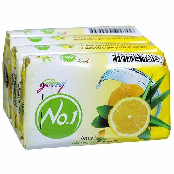 Godrej No 1 Soap 4 Sets - Lime Aloevera, 252g