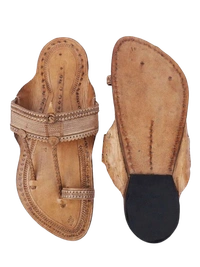 ClyPa Authentic Kapshi Kolhapuri Chappal - Crafted Leather, Heritage Indian Footwear for Unisex - 8