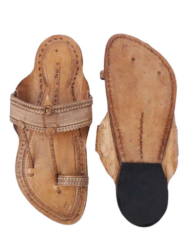 ClyPa Authentic Kapshi Kolhapuri Chappal - Crafted Leather, Heritage Indian Footwear for Unisex - 8