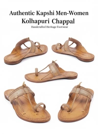 ClyPa Authentic Kapshi Kolhapuri Chappal - Crafted Leather, Heritage Indian Footwear for Unisex - 8