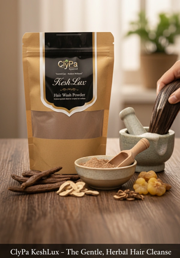 ClyPa KeshLuxe 100% Ayurvedic Hair Wash Powder for Hair Loss & Dandruff - 250gm - 250gm