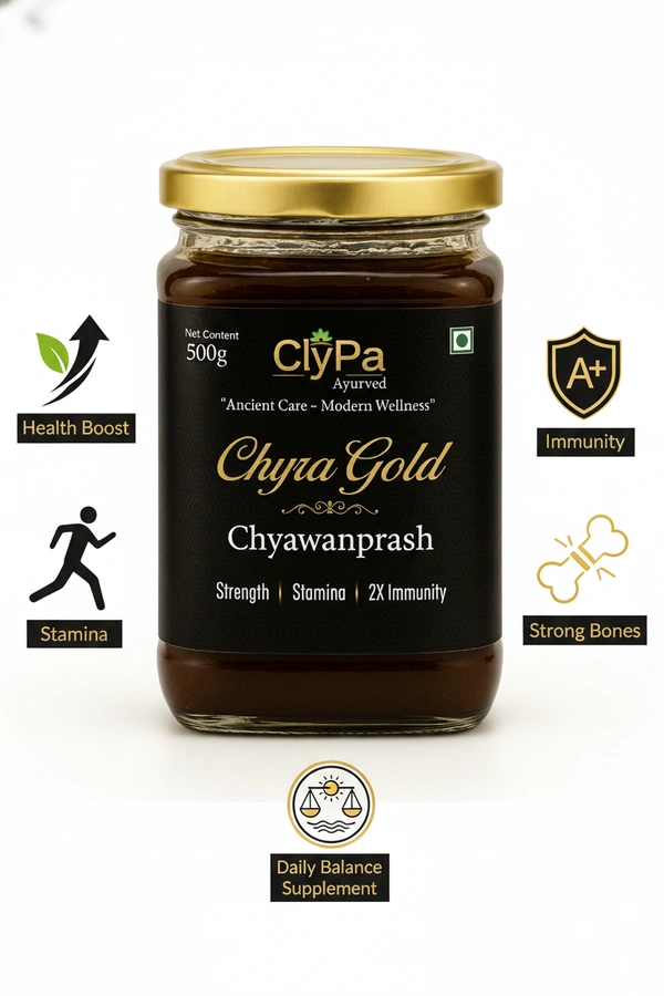 ClyPa Chyra Gold Ayurvedic Chyawanprash – Ayurvedic Rejuvenation for Mind & Body - 500gm - 500gm