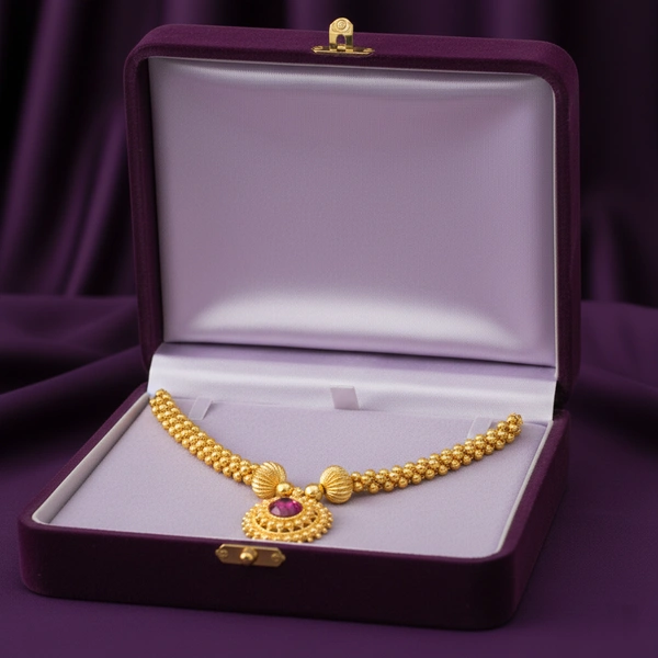 ClyPa Authentic Royal Kolhapuri Thushi - Ethnic Traditional Gold Plated Necklace