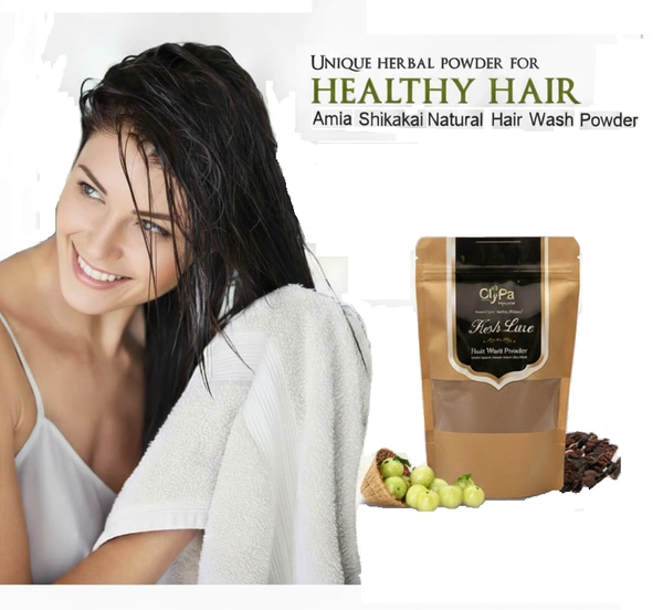 ClyPa KeshLuxe 100% Ayurvedic Hair Wash Powder for Hair Loss & Dandruff - 250gm - 250gm
