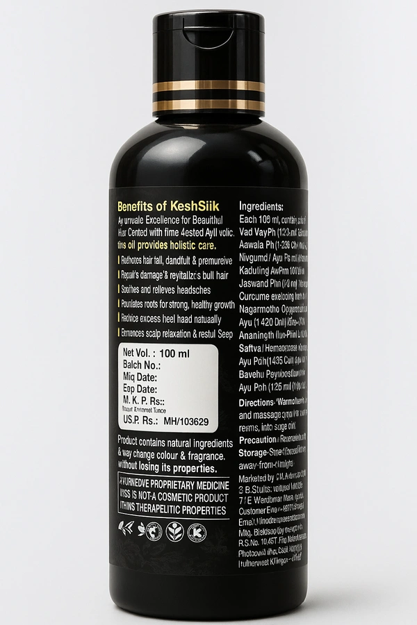 ClyPa KeshSilk Ayurvedic Hair Growth Oil – Nourish Roots, Reduce Hair Fall - 100ml - 100ml