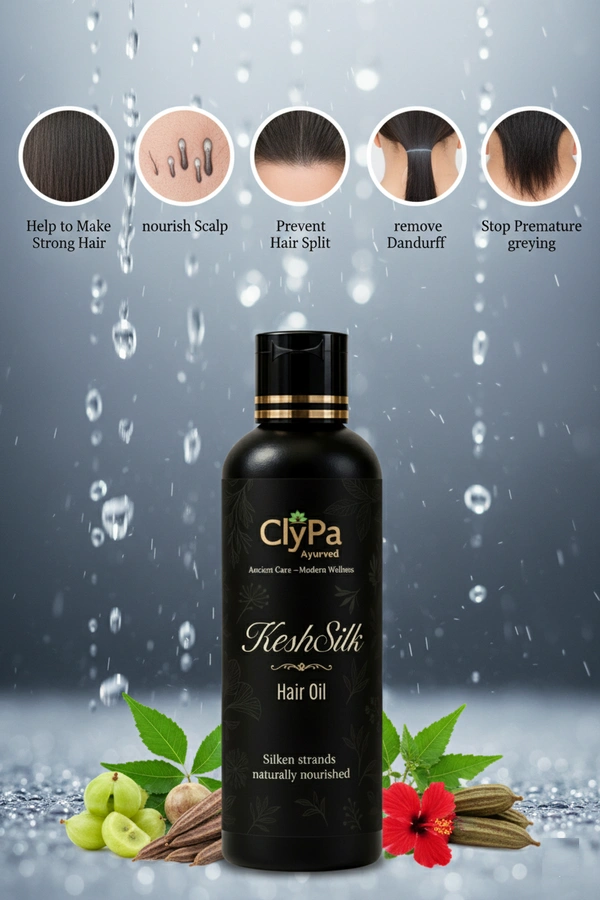 ClyPa KeshSilk Ayurvedic Hair Growth Oil – Nourish Roots, Reduce Hair Fall - 50ml - 50ml