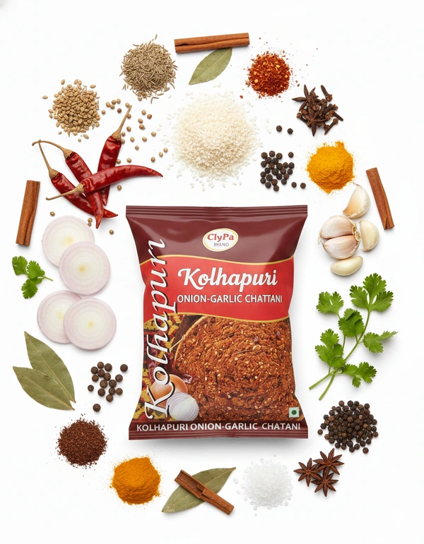 ClyPa Authentic Kolhapuri Chattani – Traditional Kaanda-Lasun Masala Blend | Fiery Onion-Garlic Spice Mix from Maharashtra - 1 Kg