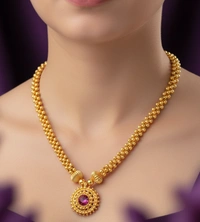 ClyPa Authentic Royal Kolhapuri Thushi - Ethnic Traditional Gold Plated Necklace