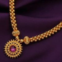 ClyPa Authentic Royal Kolhapuri Thushi - Ethnic Traditional Gold Plated Necklace