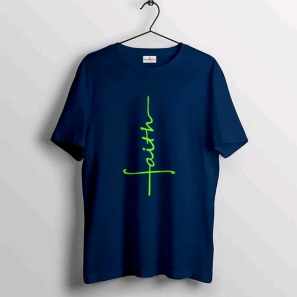 Attractive 100% Cotton Men's Navy Blue T-Shirt - s