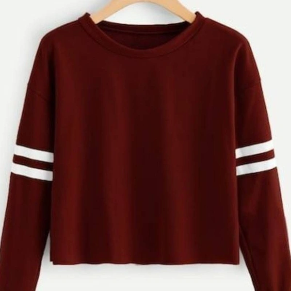 Women's Cotton Solid Red T-Shirt - L
