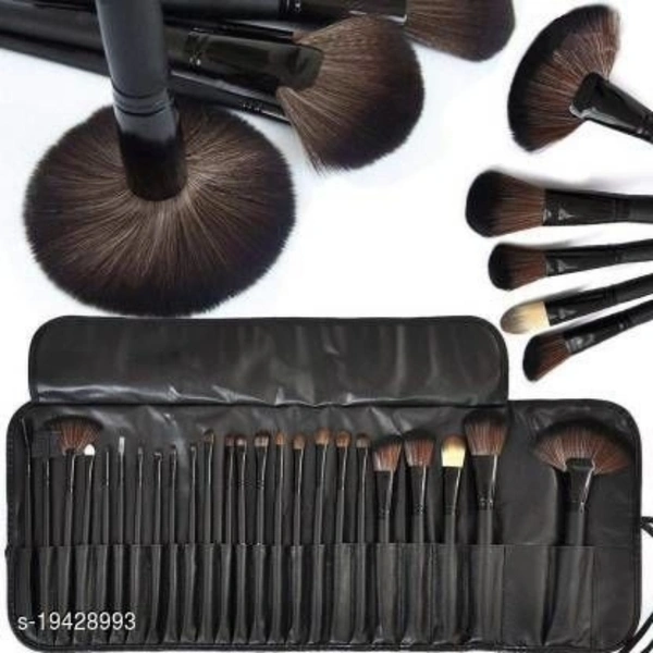 Color Tools Professionals 24Pcs Makeup Brush Set Makeup Tool Kit With Leather Pouch  (Pack of 24)