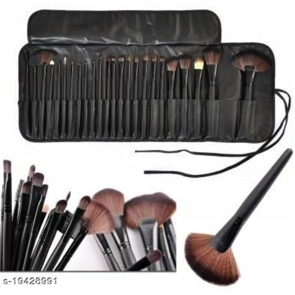 Rhv Makeup Brush Set with PU Leather Case  (Pack of 24)