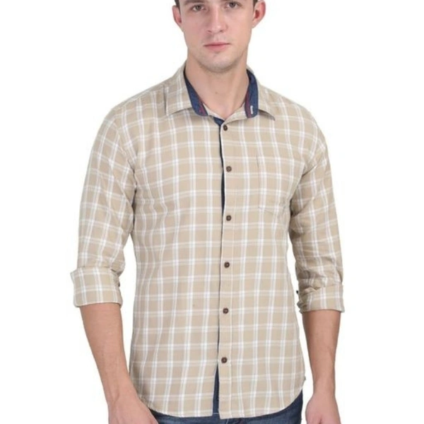 Carbonn Cloth Men Full Sleeve Cotton Shirts - S