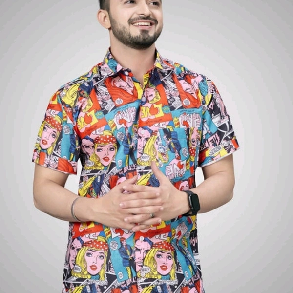 Classic Partywear Men Shirts - L