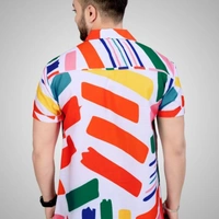 Men's Poly Cotton Half Sleeve Casual Printed Shirt - L