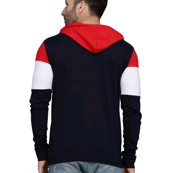 Slowloris Typography Printed Full Sleeve Hood Mens Tshirt - XL