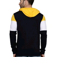 Slowloris Typography Printed Full Sleeve Hood Mens Tshirt - L