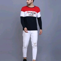 Slowloris Typography Printed Full Sleeve Round Neck Mens Tshirt - XXL