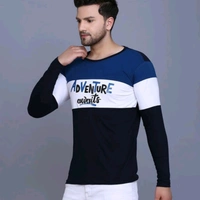 Slowloris Typography Printed Full Sleeve Round Neck Mens Tshirt - S