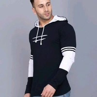 SIDKRT Solid Men Hooded Neck Tshirt - L