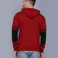 SIDKRT Solid Men Hooded Neck Tshirt - L