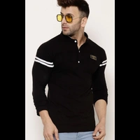 Classy Chinese Collar New Design T-shirt - S