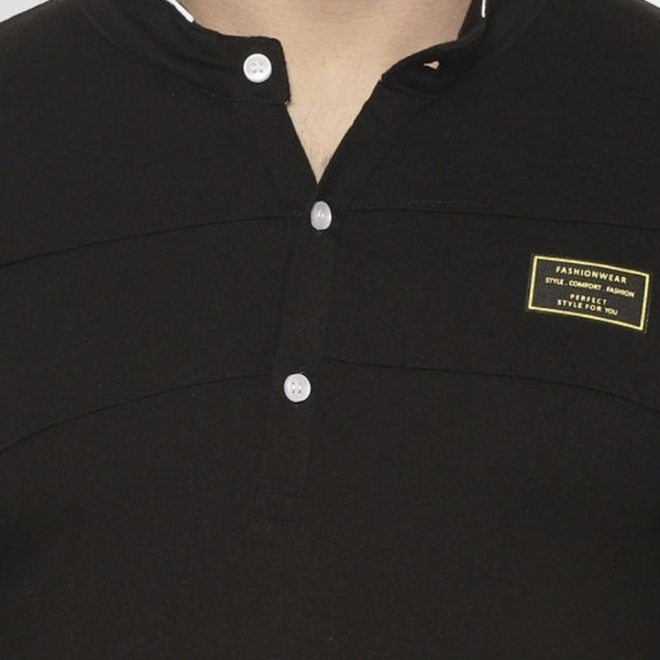 Classy Chinese Collar New Design T-shirt - XL
