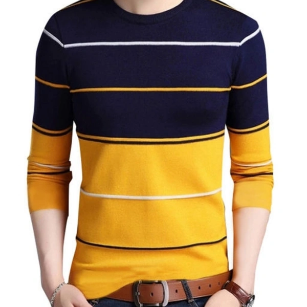 Seven Rocks 100% Cotton Regular Fit  Round Neck Full Sleeve Men's T-Shirt - XL