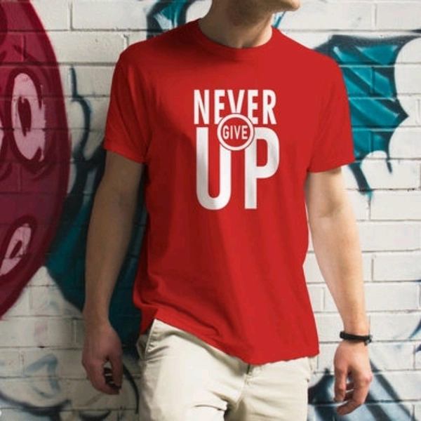 Comfy Elegant Men Red Tshirts - M