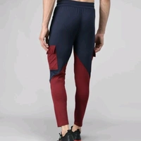 Pitara Men's Lycra ColorBlock Blue & Maroon Track Pant (SFC-MTP-011) - 28