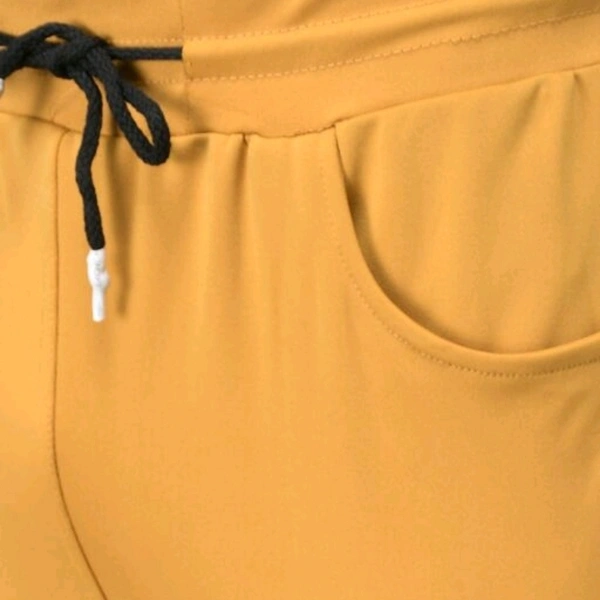 Pitara Men's Lycra ColorBlock Mustard & Green Track Pant (SFC-MTP-008) - 30