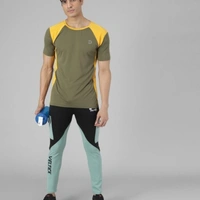 Veltick Men's Lycra Multicolor Track Pant - 28