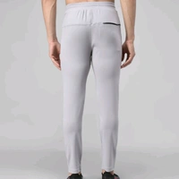 Veltick Men's Lycra Solid Track Pant (Grey) - 30