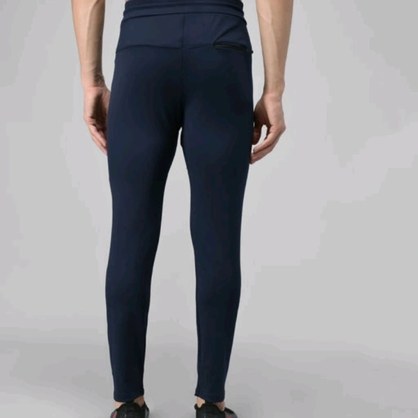 Veltick Men's Lycra Solid Track Pant (Dark Blue) - 28