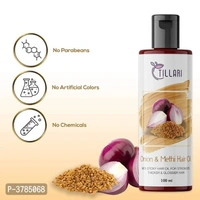 Tillari Onion Methi Non Sticky Hair Oil For Stronger Hair Growth (100 ml)