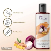 Tillari Onion Ginger Non Sticky Hair Oil For Stronger Hair Growth (100 ml)
