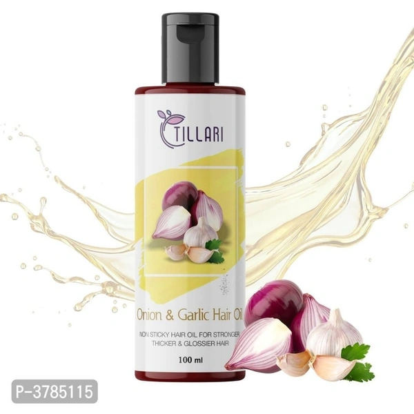 Tillari Onion Garlic Non Sticky Hair Oil For Stronger Hair Growth (100 ml)