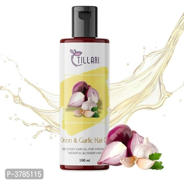 Tillari Onion Garlic Non Sticky Hair Oil For Stronger Hair Growth (100 ml)
