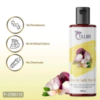 Tillari Onion Garlic Non Sticky Hair Oil For Stronger Hair Growth (100 ml)