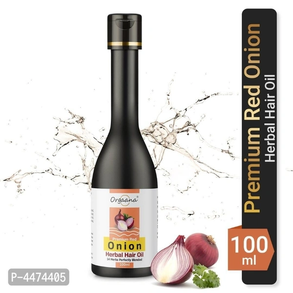 Orgaana Natural Premium Red Onion Herbal Oil For Hair Growth Hair Oil (100 Ml)